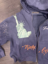 Load image into Gallery viewer, Blue NY edition rhinestone hoodie (limited)
