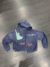 Load image into Gallery viewer, Blue NY edition rhinestone hoodie (limited)
