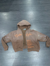 Load image into Gallery viewer, Mocha Sun-dried Rhinestone Hoodie
