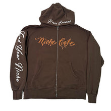 Load image into Gallery viewer, Mocha Zipped Fresh Brewed limited Hoodie
